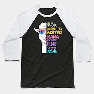Advertising Copy Writer Llama Baseball T-Shirt